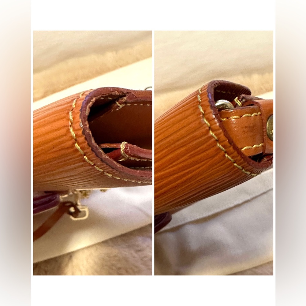 LOUIS VUITTON CLUTCH BAG SELLIER DRAGONNE BROWN EPI WITH KEY🌟 AUTHENTIC 🌟 - Picture 14 of 16